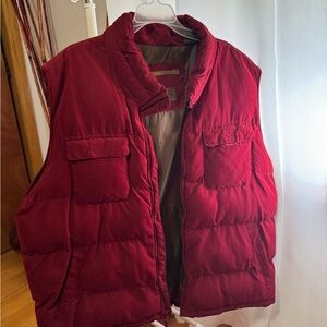 Men's Red Puffer Vest